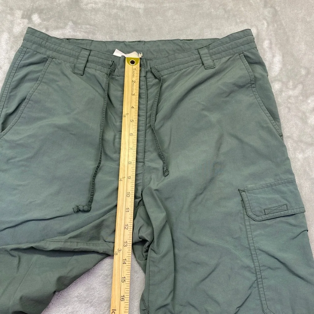 The North Face Mens Sage Green Cargo Hiking Pants‎ Drawstring Sz M 399TKS